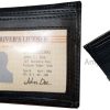 2 Men's Soft Leather Wallet 9 Card Holder 3 ID windows Billfold Brand New Wallet