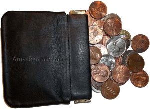 2 New Black Leather Squeeze change purse metal framed squeeze Coin Change Case - Image 7
