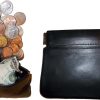 2 change purse genuine leather squeeze coin case change case coin wallet