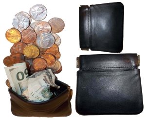 2 change purse genuine leather squeeze coin case change case coin wallet - Image 3