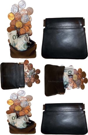 2 change purse genuine leather squeeze coin case change case coin wallet - Image 4
