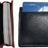 2 women men's Leather Business Credit Card ID card case fifty cards holder bnwt