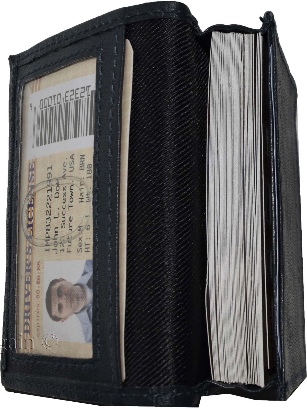 2 women men's Leather Business Credit Card ID card case fifty cards holder bnwt - Image 12