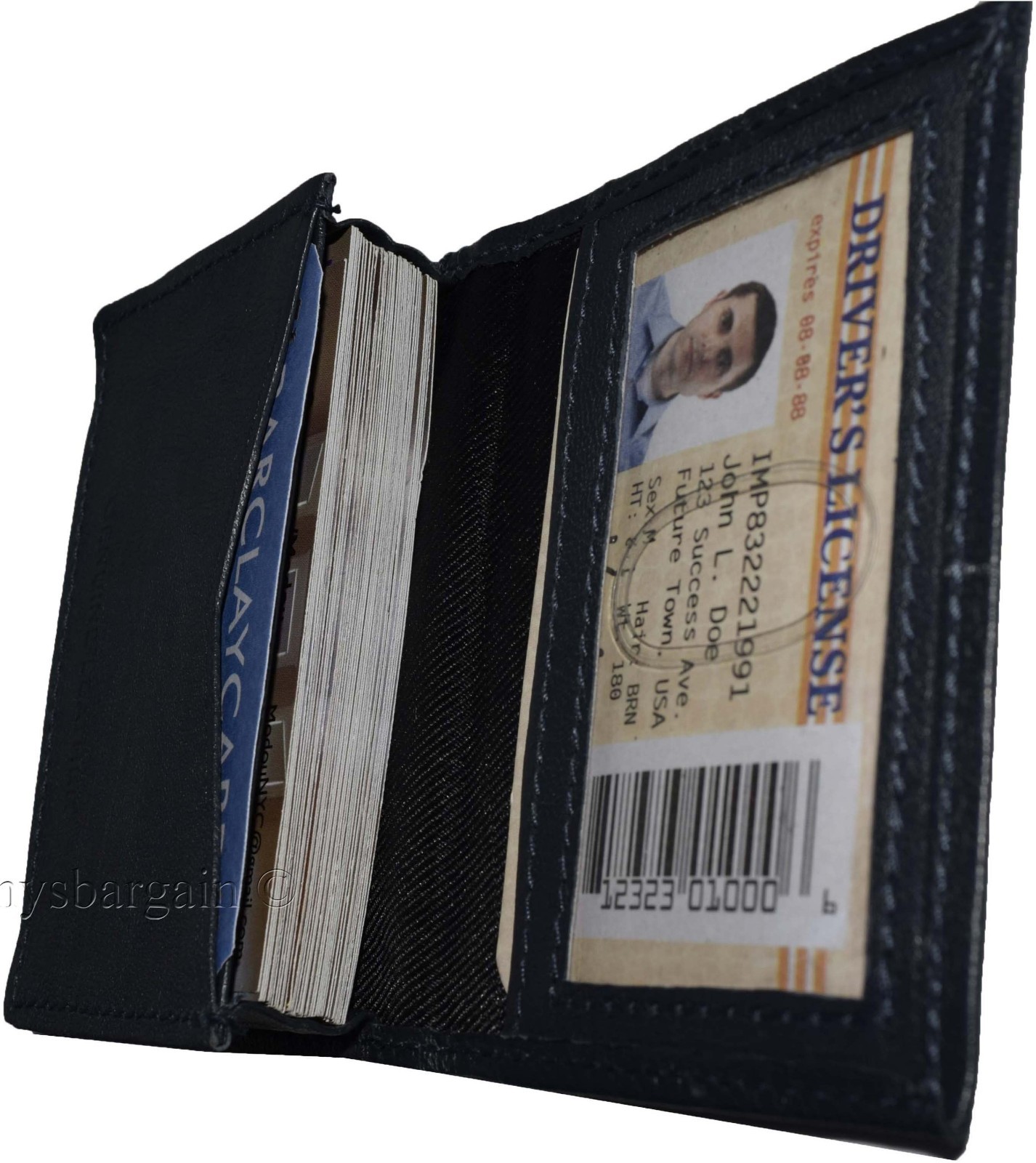 2 women men's Leather Business Credit Card ID card case fifty cards holder bnwt - Image 13