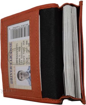 2 women men's Leather Business Credit Card ID card case fifty cards holder bnwt - Image 3