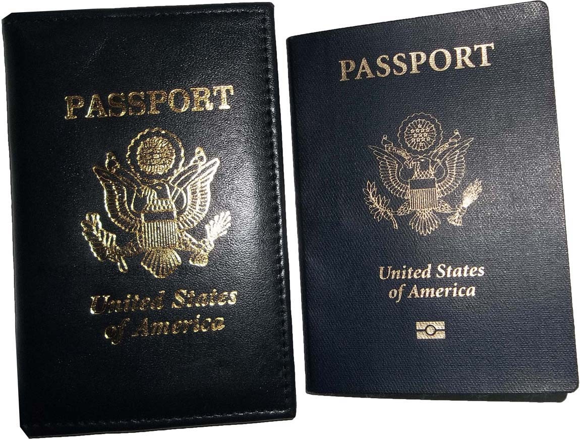 3 New USA Leather passport case wallet credit ATM card case ID holder BN - Image 12