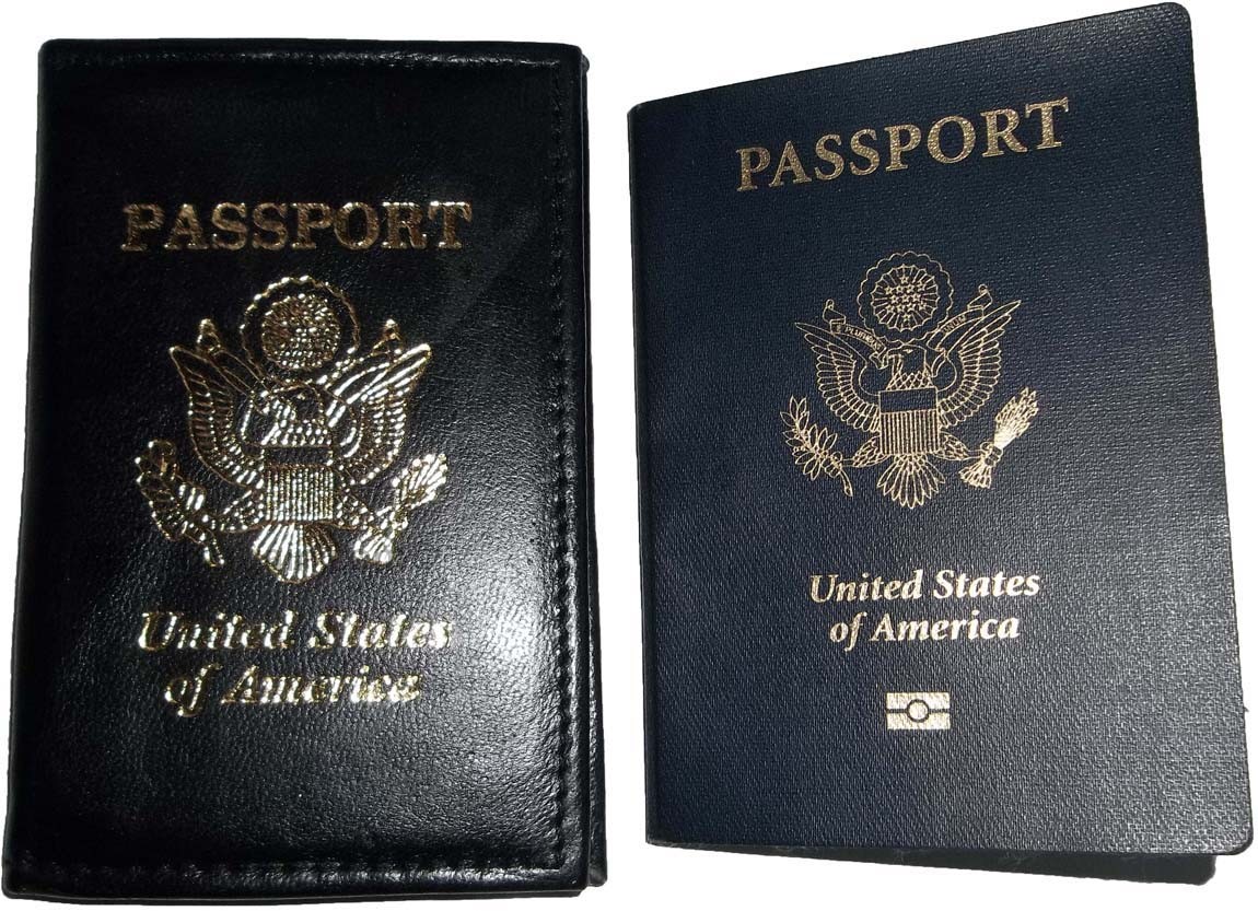 3 New USA Leather passport case wallet credit ATM card case ID holder BN - Image 5