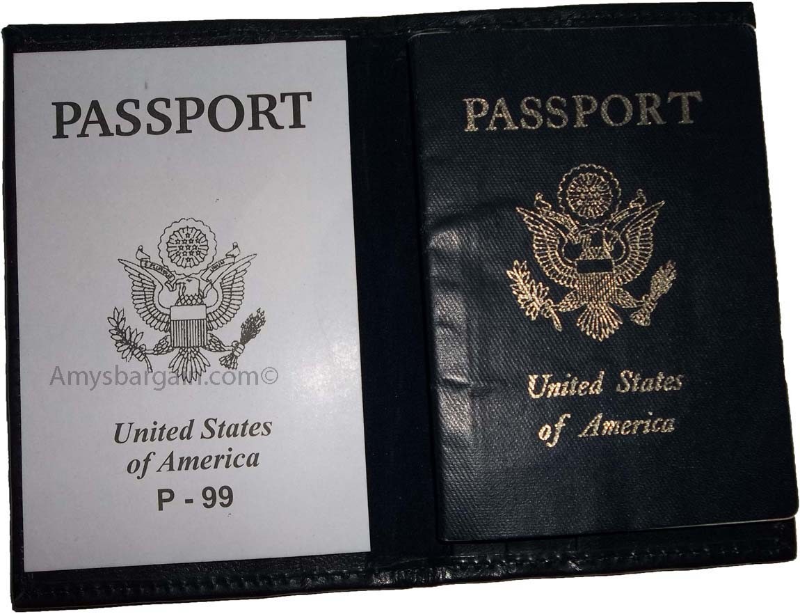 3 New USA Leather passport case wallet credit ATM card case ID holder BN - Image 10