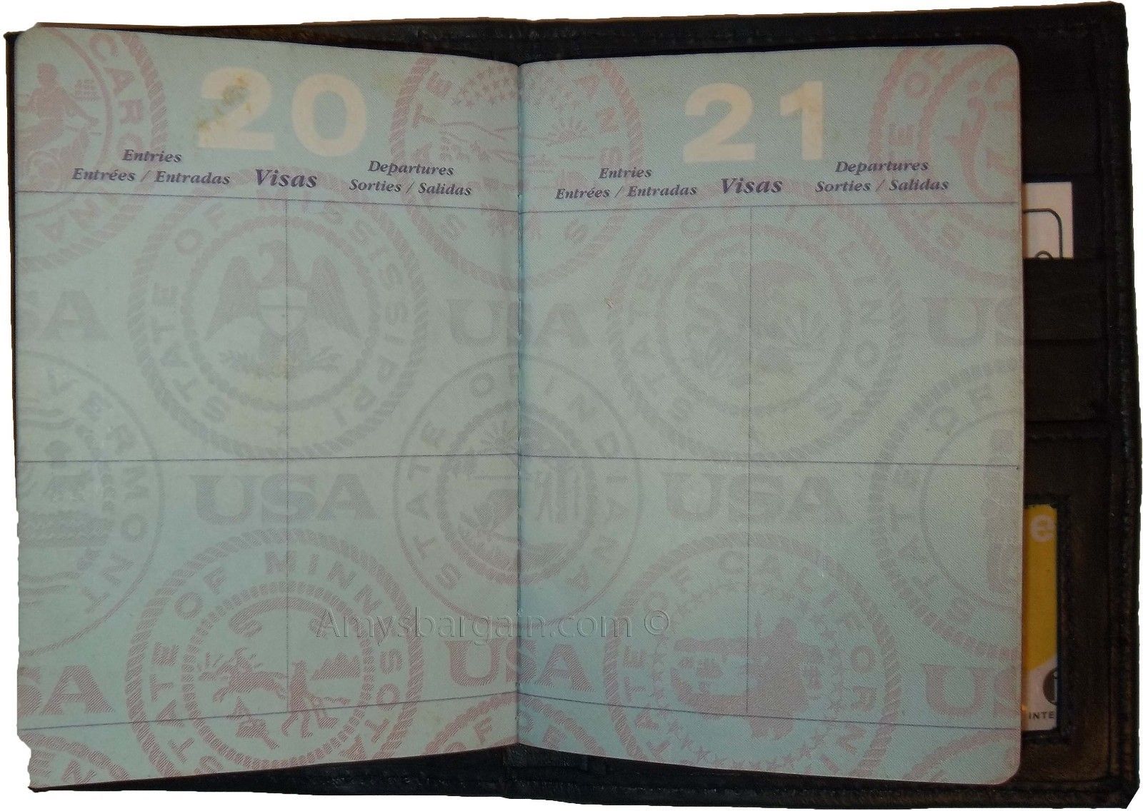 4 New USA Leather passport case wallet credit ATM card case ID holder Brand New - Image 7