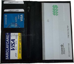 6 New Women/Man's Leather Checkbook Wallet 4 bill pockets 1 zip pocket 7 card ID - Image 3