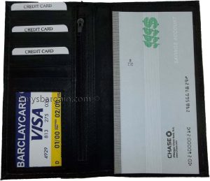 6 New Women/Man's Leather Checkbook Wallet 4 bill pockets 1 zip pocket 7 card ID - Image 5