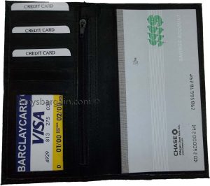 6 New Women/Man's Leather Checkbook Wallet 4 bill pockets 1 zip pocket 7 card ID - Image 7
