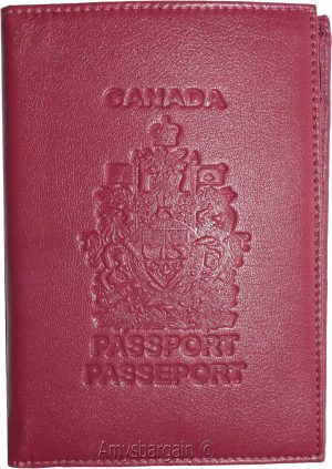 Canadian leather passport case new lambskin wallet credit card case id holder - Image 3