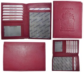 Canadian leather passport case new lambskin wallet credit card case id holder