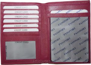 Canadian leather passport case new lambskin wallet credit card case id holder - Image 9