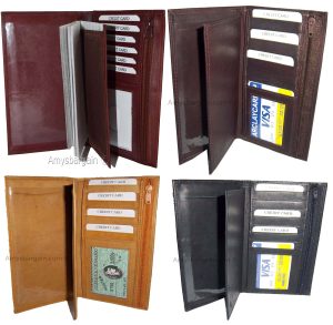 Checkbook wallet Leather Checkbook cover. Credit card wallet zip change purse BN