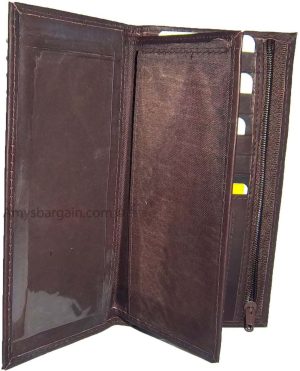 Checkbook wallet Leather Checkbook cover. Credit card wallet zip change purse BN - Image 8