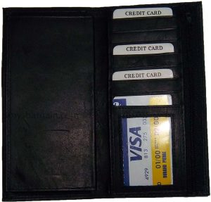 Checkbook wallet Leather Checkbook cover. Credit card wallet zip change purse BN - Image 9