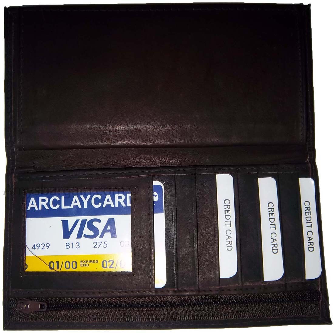 Checkbook wallet Leather Checkbook cover. Credit card wallet zip change purse BN - Image 10