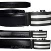 Genuine leather men's ratchet belt men’s casual adjustable automatic buckle 50”*