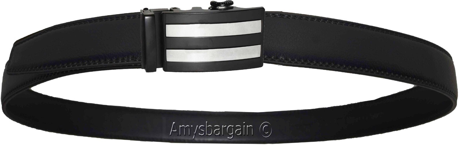 Genuine leather men's ratchet belt men’s casual adjustable automatic buckle 50”* - Image 10