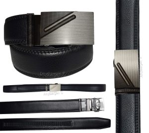 Leather Automatic genuine leather Belt Men's belt Buckle auto Lock Dress lelt - Image 3