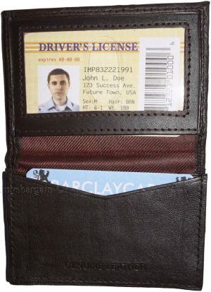 Leather Business & Credit Card Holder Expanding leather Forty Cards Case Br new