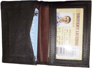 Leather Business & Credit Card Holder Expanding leather Forty Cards Case Br new - Image 4