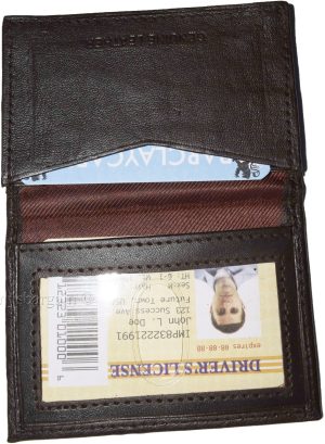 Leather Business & Credit Card Holder Expanding leather Forty Cards Case Br new - Image 5