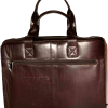 Leather briefcase case w/ 2 handles business case attaché case new carryon bag