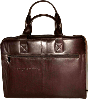 Leather briefcase case w/ 2 handles business case attaché case new carryon bag