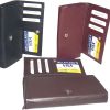Leather checkbook wallet compact wallet zip wallet change purse new wallet BN