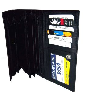 Leather checkbook wallet compact wallet zip wallet change purse new wallet BN - Image 5