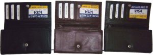 Leather checkbook wallet compact wallet zip wallet change purse new wallet BN - Image 7