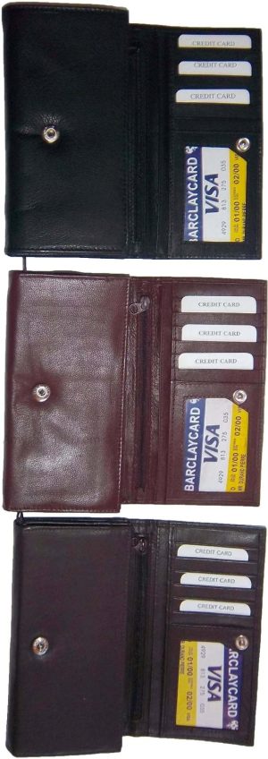 Leather checkbook wallet compact wallet zip wallet change purse new wallet BN - Image 8