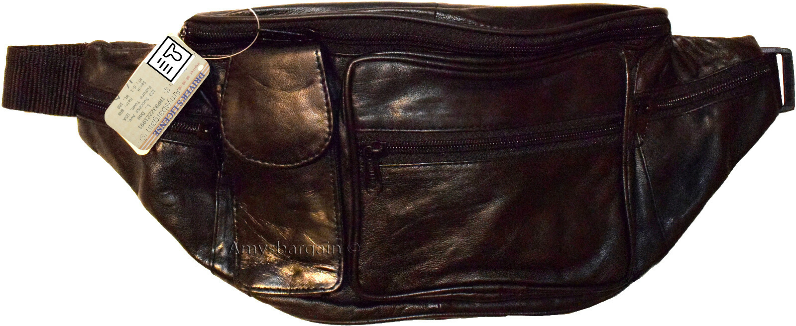 Leather waist pouch large waist bag leather bag Fanny pack sports bag 5 pockets* - Image 12