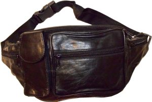 Leather waist pouch large waist bag leather bag Fanny pack sports bag 5 pockets* - Image 4