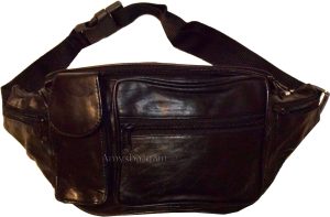 Leather waist pouch large waist bag leather bag Fanny pack sports bag 5 pockets* - Image 9