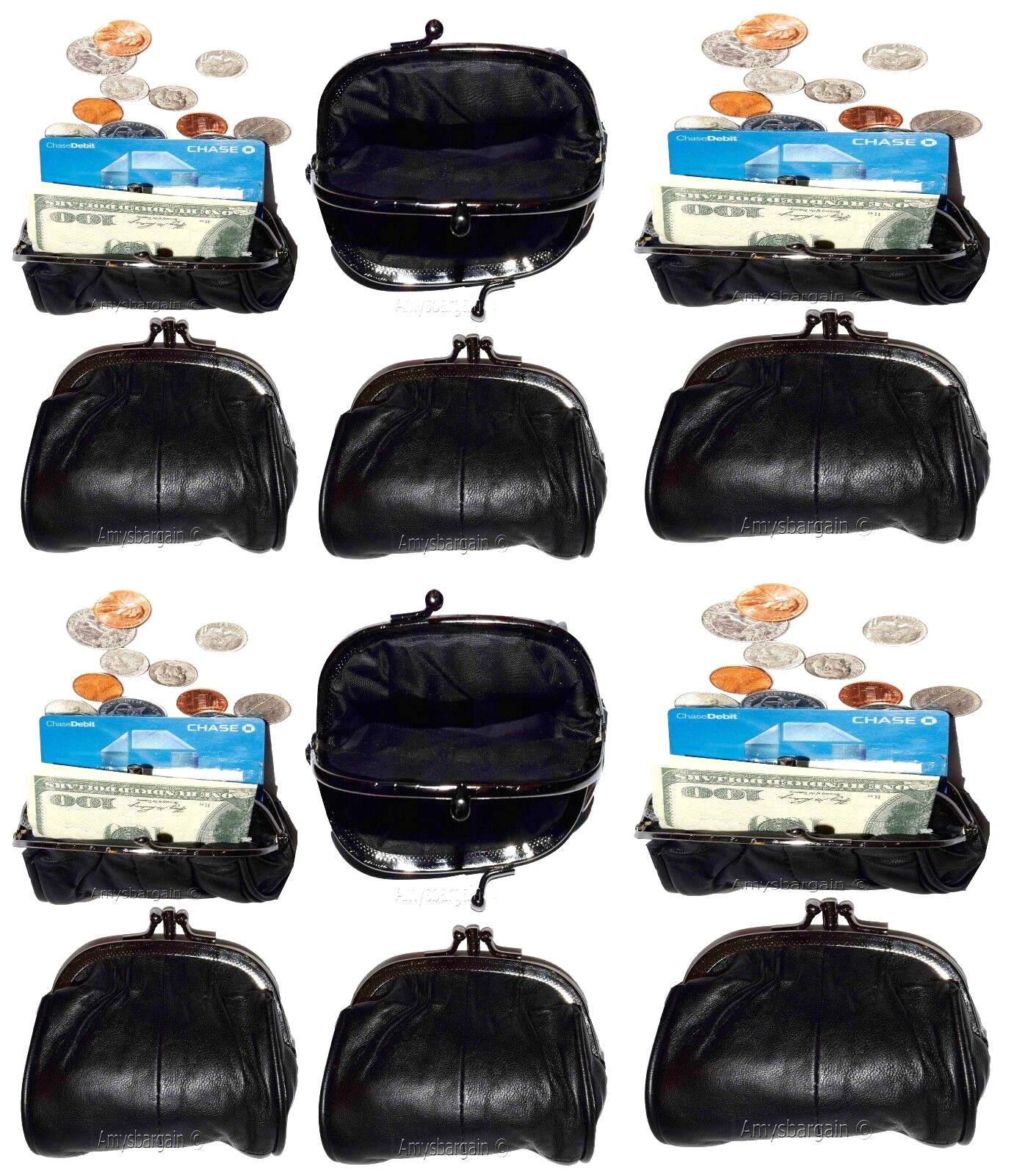 Lot of 12 Change Purse, leather coin case, Women’s mini pocket Change coin case
