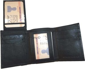 Lot of 12 New Trifold Leather Man’s wallet 2 ID 2 billfold Black 6 card wallets - Image 12