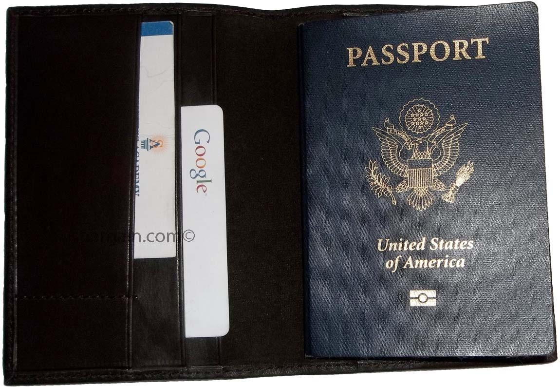 Lot of 12 New USA Leather passport case wallet credit ATM card case ID holder BN - Image 11