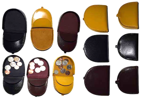 Lot of 12 new leather change purse coin case coin holder assorted change purses