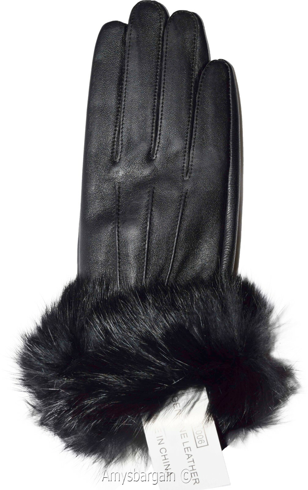 Lot of 2. Leather Gloves. Real fur. Size XL Women's Gloves winter gloves - Image 11