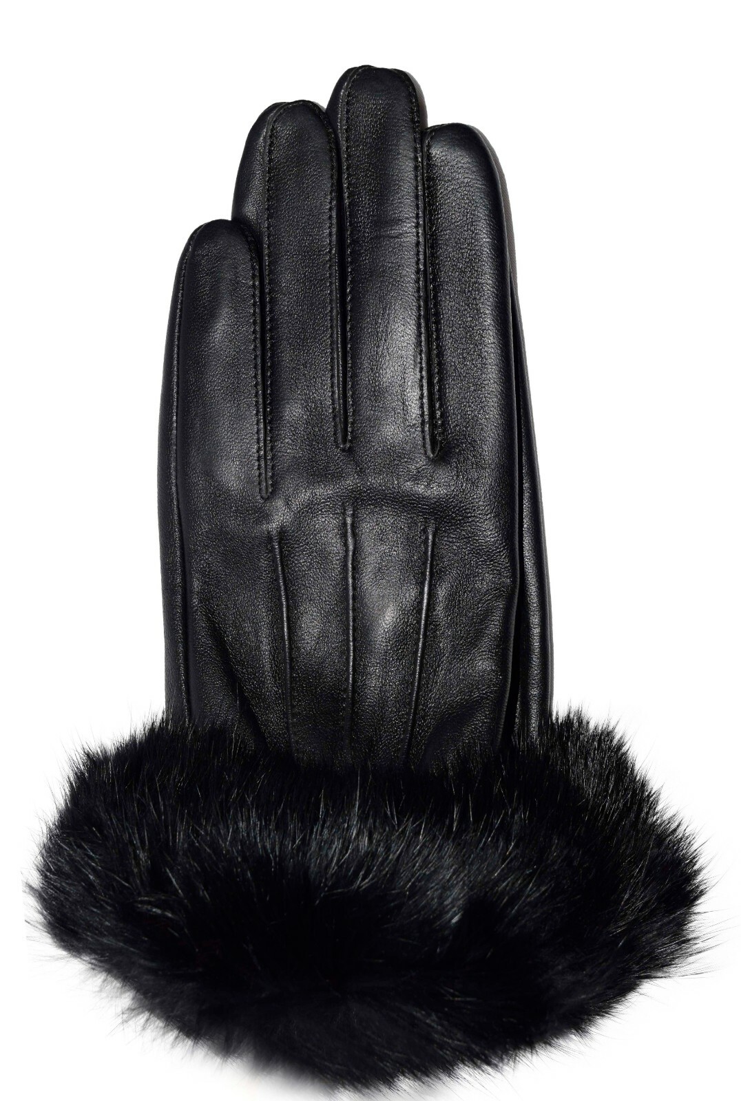 Lot of 2. Leather Gloves. Real fur. Size XL Women's Gloves winter gloves - Image 7