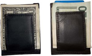 Lot of 2 Leather money Clip, Money holder, Black/Brown money clip card case bnwt - Image 5