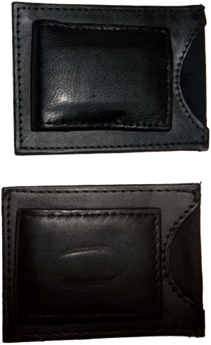Lot of 2 Leather money Clip, Money holder, Black/Brown money clip card case bnwt - Image 8