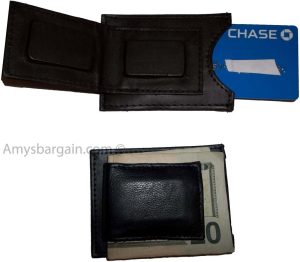 Lot of 2 Leather money Clip, Money holder, Black/Brown money clip card case bnwt - Image 10