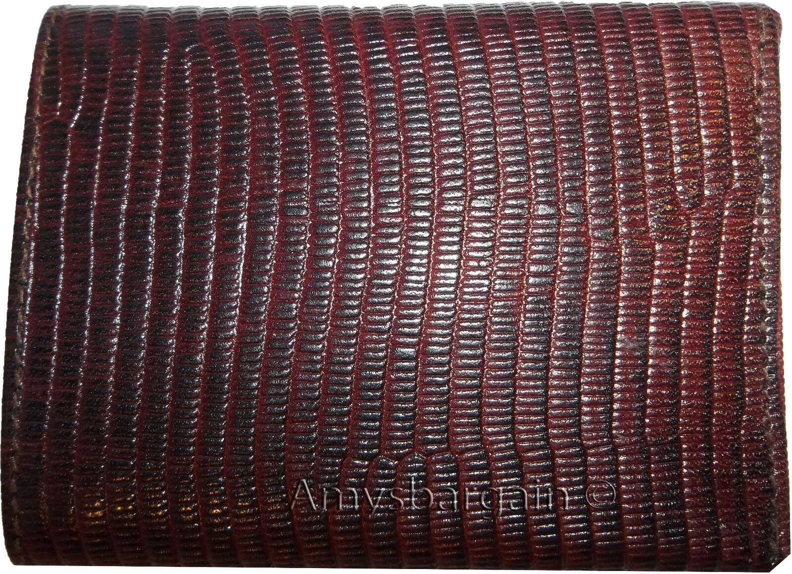 Lot of 2 Lizard skin Printed Real Leather wallet Man's Brown Trifold wallet new - Image 3