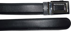 Lot of 2 Men's Belt Black Leather Automatic lock belt Up to 44 inches Dress belt - Image 6