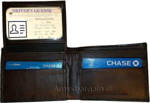 Lot of 2 New Crocodile Skin Printed Leather man's bi fold wallet 6 cards ID # 5. - Image 11